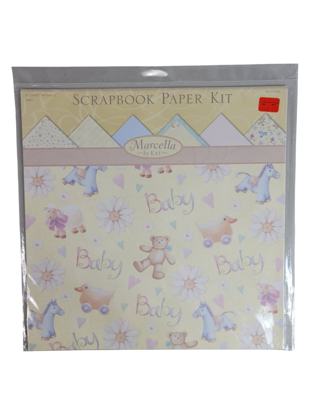 Marcella by Kay Baby Scrapbook Kit Yelow Teddy Bear Lamb Flower 12x12 141537 NEW